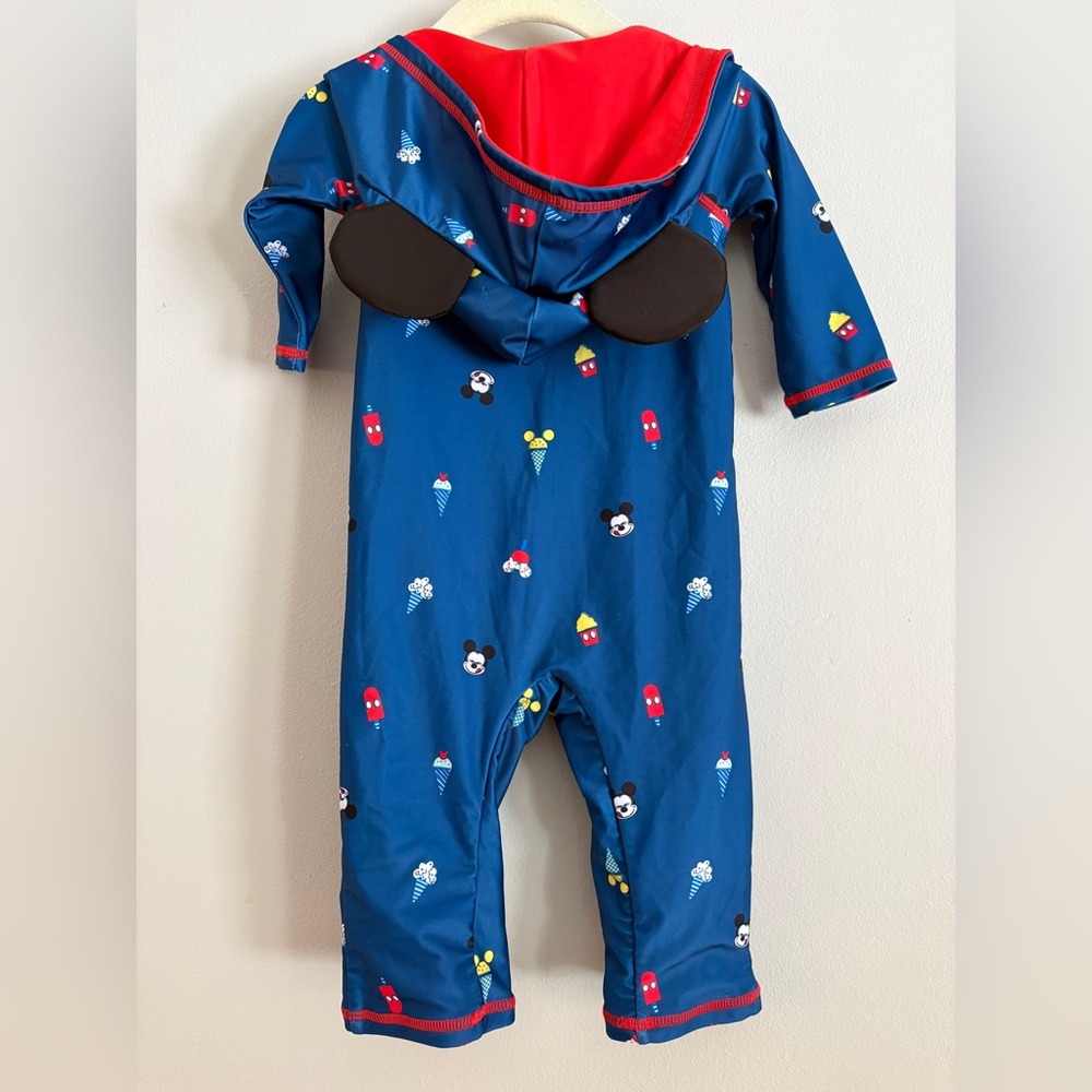 Disney Mickey Mouse One Piece rash guard with Mickey ears - Picture 3 of 4